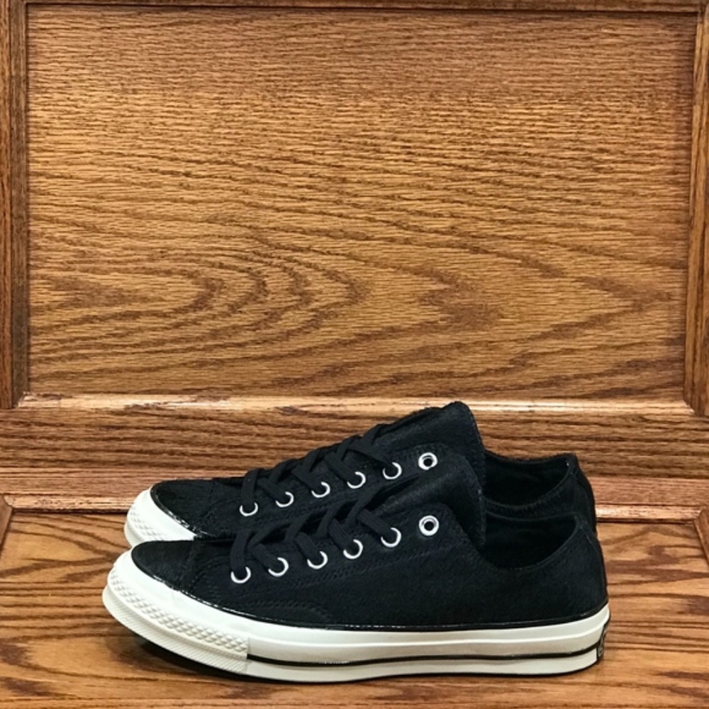 Converse Chuck Taylor 70 Ox Black Pony Hair Low Top Sneakers Size Women 9